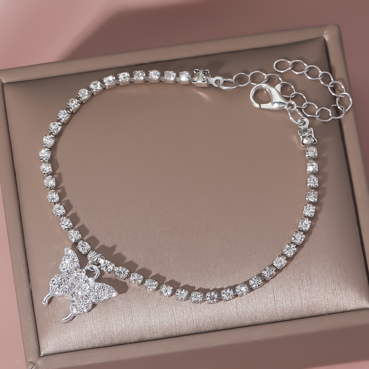 3pcs Elegant Classic Sparkling Heart Jewelry Set, Necklace & Earrings